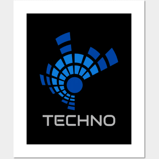 Techno Soundwave Posters and Art